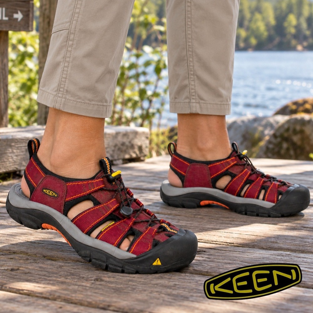Keen, Newport H2 Waterproof Hiking Sandals Beet Red Orange Size 9